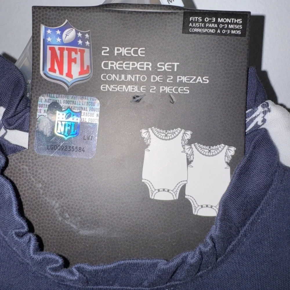 NFL Baby Creeper Set - Navy and White - Picture 3 of 3